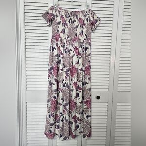 Off Shoulder Floral Dress